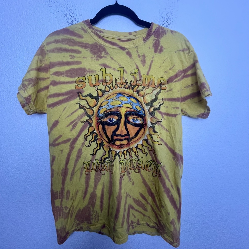 Sublime T Shirt Mens Small Multicolor Graphic Print Sun‎ Face Tie Dye Cotton